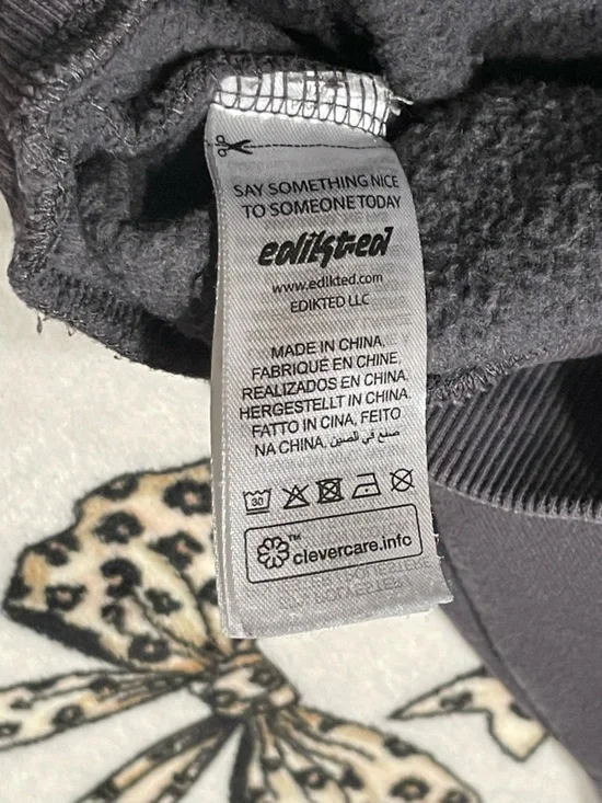 Edikted Gray Oversized Bow Hoodie - Picture 4 of 4